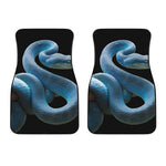 Blue Viper Snake Print Front Car Floor Mats