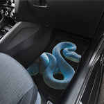 Blue Viper Snake Print Front Car Floor Mats