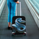 Blue Viper Snake Print Luggage Cover
