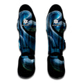 Blue Viper Snake Print Muay Thai Shin Guards