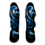 Blue Viper Snake Print Muay Thai Shin Guard