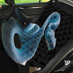 Blue Viper Snake Print Pet Car Back Seat Cover