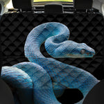 Blue Viper Snake Print Pet Car Back Seat Cover