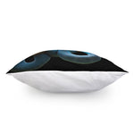 Blue Viper Snake Print Pillow Cover