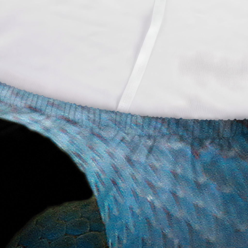 Blue Viper Snake Print Sofa Cover
