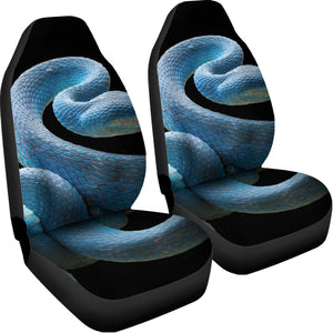 Blue Viper Snake Print Universal Fit Car Seat Covers