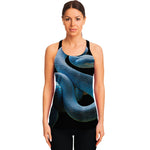 Blue Viper Snake Print Women's Racerback Tank Top