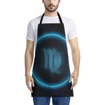 Blue Virgo Zodiac Sign Print Apron