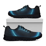 Blue Virgo Zodiac Sign Print Black Sneakers