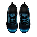 Blue Virgo Zodiac Sign Print Black Sneakers