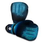 Blue Virgo Zodiac Sign Print Boxing Gloves
