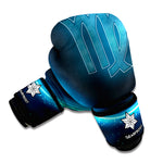 Blue Virgo Zodiac Sign Print Boxing Gloves
