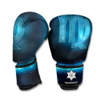 Blue Virgo Zodiac Sign Print Boxing Gloves