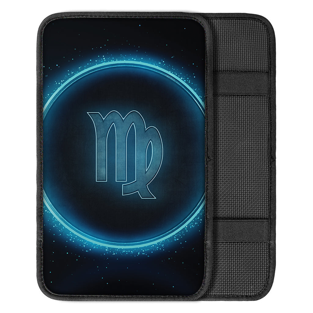 Blue Virgo Zodiac Sign Print Car Center Console Cover