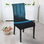 Blue Virgo Zodiac Sign Print Dining Chair Slipcover