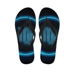 Blue Virgo Zodiac Sign Print Flip Flops