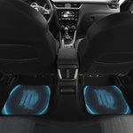 Blue Virgo Zodiac Sign Print Front and Back Car Floor Mats