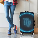 Blue Virgo Zodiac Sign Print Luggage Cover