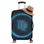 Blue Virgo Zodiac Sign Print Luggage Cover