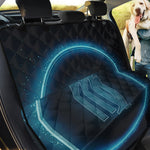 Blue Virgo Zodiac Sign Print Pet Car Back Seat Cover