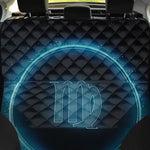 Blue Virgo Zodiac Sign Print Pet Car Back Seat Cover