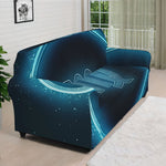 Blue Virgo Zodiac Sign Print Sofa Cover