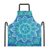 Blue Vishuddha Chakra Mandala Print Apron