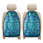Blue Vishuddha Chakra Mandala Print Car Seat Organizers