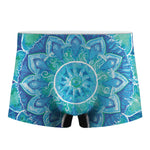 Blue Vishuddha Chakra Mandala Print Men's Boxer Briefs