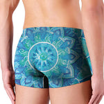 Blue Vishuddha Chakra Mandala Print Men's Boxer Briefs