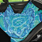 Blue Vishuddha Chakra Mandala Print Pet Car Back Seat Cover