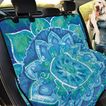 Blue Vishuddha Chakra Mandala Print Pet Car Back Seat Cover