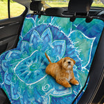 Blue Vishuddha Chakra Mandala Print Pet Car Back Seat Cover