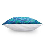 Blue Vishuddha Chakra Mandala Print Pillow Cover