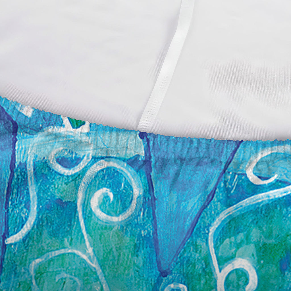 Blue Vishuddha Chakra Mandala Print Sofa Cover