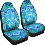 Blue Vishuddha Chakra Mandala Print Universal Fit Car Seat Covers