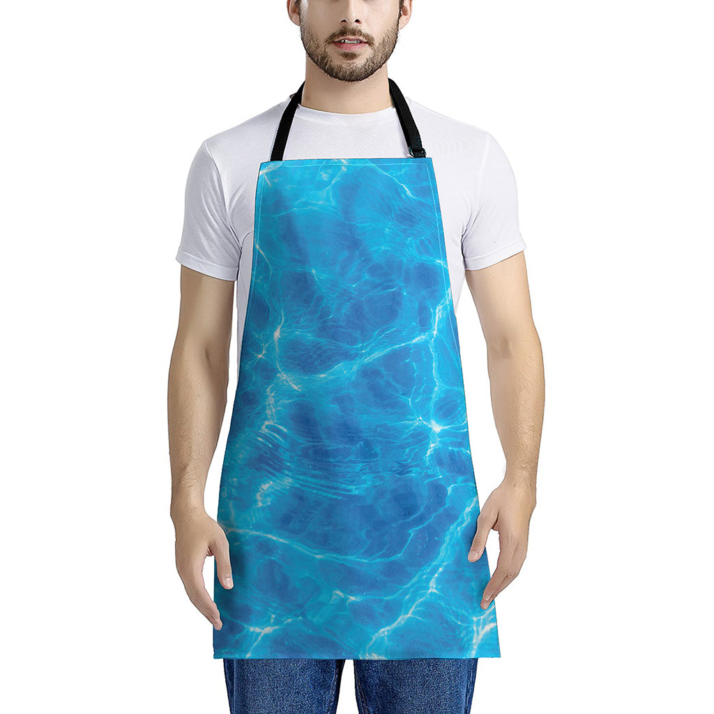 Blue Water Surface Print Apron