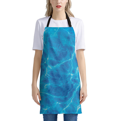 Blue Water Surface Print Apron