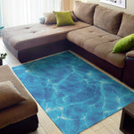 Blue Water Surface Print Area Rug