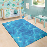 Blue Water Surface Print Area Rug