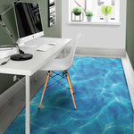Blue Water Surface Print Area Rug