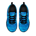 Blue Water Surface Print Black Sneakers