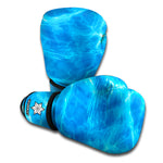 Blue Water Surface Print Boxing Gloves