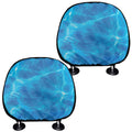 Blue Water Surface Print Car Headrest Covers