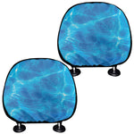 Blue Water Surface Print Car Headrest Covers