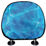 Blue Water Surface Print Car Headrest Covers