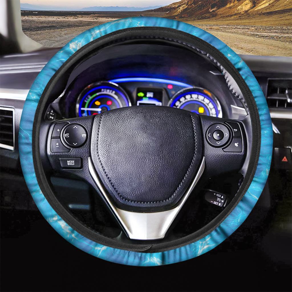 Blue Water Surface Print Car Steering Wheel Cover