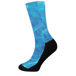 Blue Water Surface Print Crew Socks