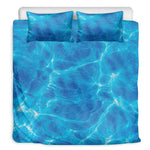 Blue Water Surface Print Duvet Cover Bedding Set