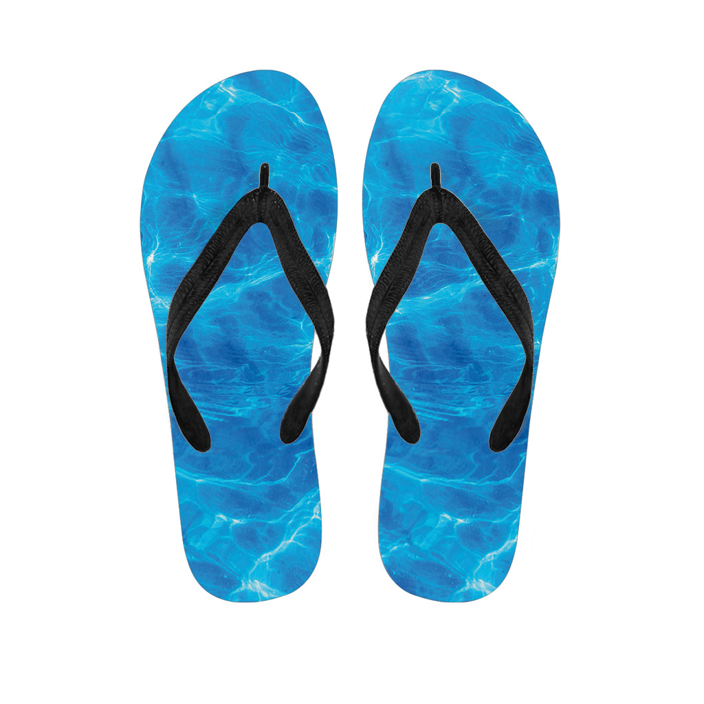 Blue Water Surface Print Flip Flops